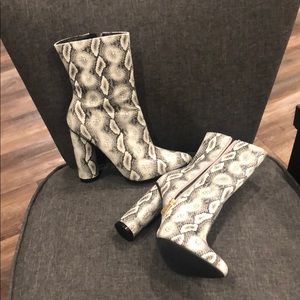 Fashion Nova Faux Snake Skin Boots
